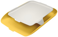 LEITZ Corbeille à courrier Cosy avec organisateur, A4, jaune