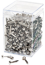 WEDO Attaches parisiennes à tête ronde, nickelé brillant