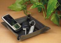 WEDO Petit vide-poches, en similicuir, marron