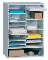 PAPERFLOW Station de tri postal, 18 casiers, gris
