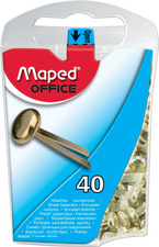 Maped Attaches parisiennes à tête ronde, en laiton, 17 mm