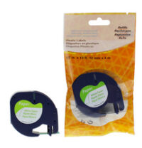 rillstab Cassette à ruban papier, noir/blanc, 12mm x 4m