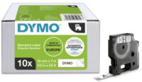 DYMO Ruban d'étiquette D1, 9 mm x 7 m, pack de 10