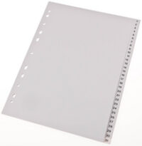 proOFFICE Intercalaires en plastique, numériques, A4