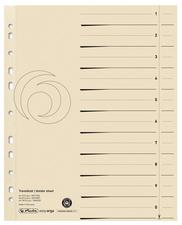 herlitz Intercalaires, A4 extra large, en carte lustrée