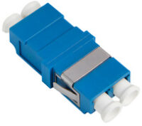 LogiLink LWL Kupplung-Set, 2x LC Duplex, ohne Flansch, blau