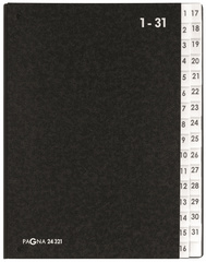 PAGNA Trieur à soufflet, format A4, 1-31, noir