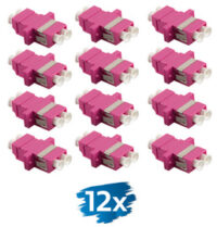 LogiLink Set de coupleurs fibre optique 2x LC-Duplex, violet