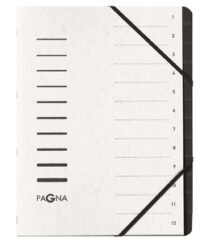 PAGNA Ordnungsmappe "Sorting File", 12 Fächer, weiß
