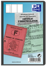 Oxford Etui de protection multipapiers voiture, 3 volets