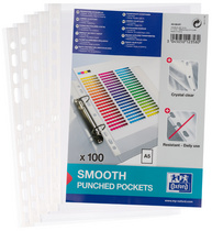 Oxford Pochettes perforées, A5, PP, 0,06 mm, transparent