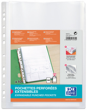 Oxford Pochettes à soufflet, A4, PP, 0,2 mm