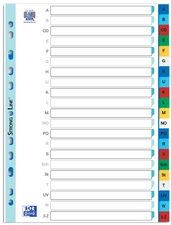 Oxford Intercalaire en plastique A-Z, A4, coloré, 21 pièces