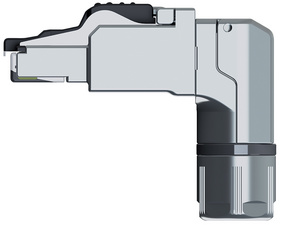 Telegärtner Fiche RJ45 MFP8 cat.6A(profond), replié, T568A,