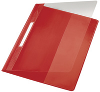 LEITZ Chemise à lamelle Exquisit, format A4+, PVC, rouge,