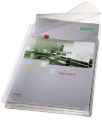LEITZ Pochette perforée Maxi avec rabat, A4, PVC, grainée
