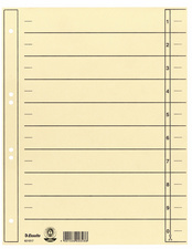 Esselte Intercalaires carton, A4 extra large, chamois