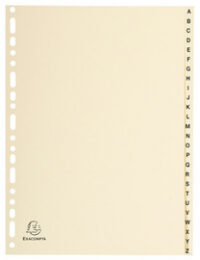 EXACOMPTA Intercalaires carte peau, A-Z, A4, 26 touches