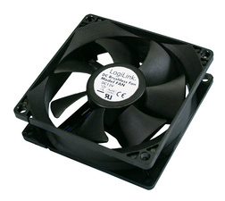 LogiLink Ventilateur pour boîtier, 80 x 80 x 25 mm, noir