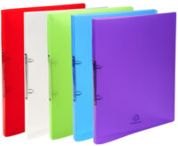 EXACOMPTA Classeur semi-rigide PP, 2 anneaux, A4+, cristal