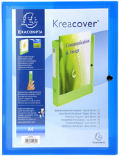 EXACOMPTA Boîte de classement Kreacover, A4, PP, assorti