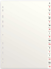 Oxford Intercalaires alphabétiques, en carton, 18 touches