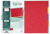 EXACOMPTA Intercalaires en carton, uni A3 paysage, 5 touches