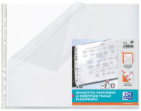 Oxford Pochette perforée, A3 paysage, PP, transparent lisse