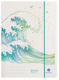 herlitz Chemise à rabats GREENline Vague, A4