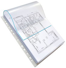 Oxford Pochettes perforées à soufflet, A4, PVC, 0,3 mm – Image 2