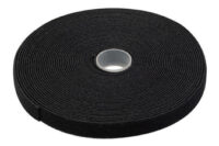 DIGITUS Lien auto-agrippant sur rouleau, 10 m, noir