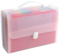 EXACOMPTA Trieur valisette avec poignée Crystal, transparent
