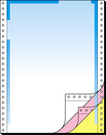 sigel Papier listing, A4, dégradé bleu