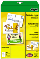 sigel cartes postales PC, A6, 185 g/m2, blanc