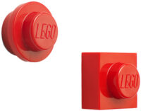 LEGO Set d'aimants, 2 pièces, rouge