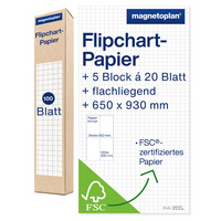 magnetoplan bloc papier pour chevalet de conférence, plat