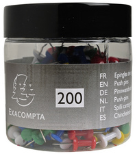 EXACOMPTA Epingle d'affichage Push Pins, assorti