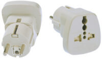 BACHMANN Adaptateur de voyage, 2 & 3 pôles, corps blanc