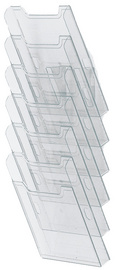 EXACOMPTA Trieur mural, A4 vertical, 6 cases, transparent
