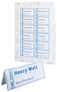 DURABLE Planche d'impression pour porte-noms, blanc