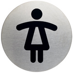 DURABLE Pictogramme "WC-Femmes", diamètre: 83 mm, argent