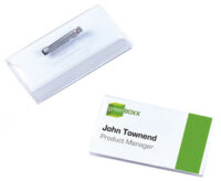 DURABLE Porte-badge avec épingle, 75 x 40 mm