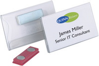 DURABLE Badge à aimant, 90 x 54 mm, transparent