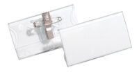 DURABLE Porte-badge avec pince & épingle, en acrylique