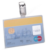 DURABLE Porte-badge, avec clip, 54 x 90 mm, format paysage