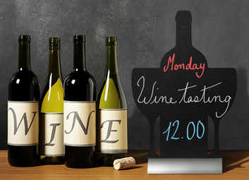 Securit Ardoise de table SILHOUETTE "Vin – Image 2