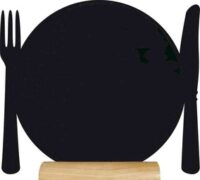 Securit Ardoise de table SILHOUETTE "Assiette