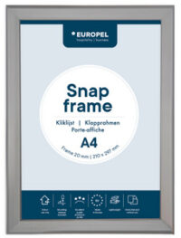 EUROPEL Cadre porte-affiche premium, A5, 20 mm, argent