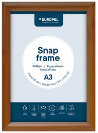 EUROPEL Cadre porte-affiche premium, A4, 25 mm, aspect bois