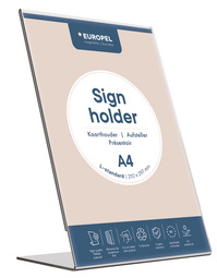 EUROPEL Porte-visuel acrylique, A6 portrait, incliné